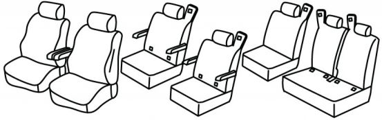 presvlake za sjedala odgovaraju za Mercedes V-Class, 2019>