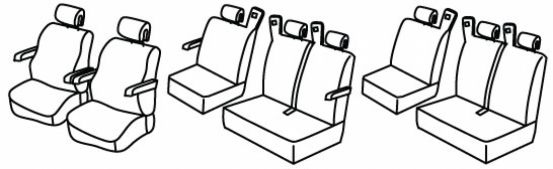 seat covers compatible for Mercedes Viano, 2003>2014