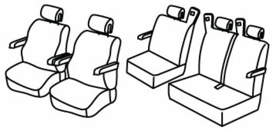 presvlake za sjedala odgovaraju za Mercedes Viano, 2003>2014