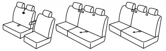 seat covers compatible for Mercedes Vito, 2003>2014 - W639