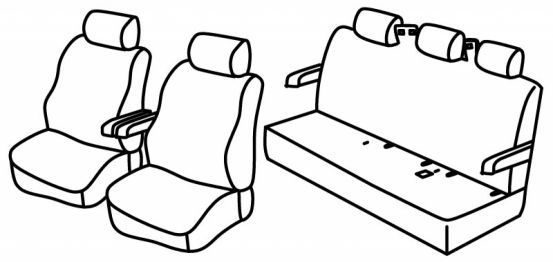 presvlake za sjedala odgovaraju za Mercedes Vito / V-Class, 2014> - W447