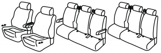 seat covers compatible for Mercedes Vito, 2014>