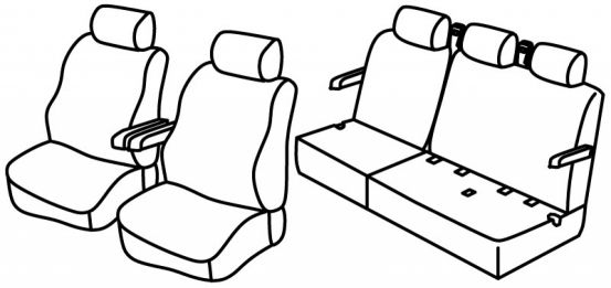 presvlake za sjedala odgovaraju za Mercedes Vito, 2014> - W447