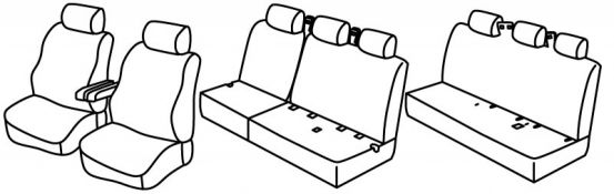 presvlake za sjedala odgovaraju za Mercedes Vito / V-Class, 2014> - W447 - 4 vrata