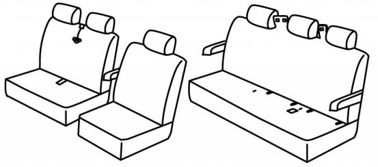 presvlake za sjedala odgovaraju za Mercedes Vito / V-Class, 2014> - W447