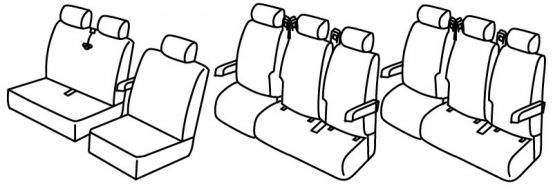 presvlake za sjedala odgovaraju za Mercedes Vito / V-Class, 2014> - W447 - 4 vrata