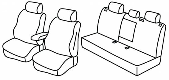 seat covers compatible for MG HS, 2024> - 5 door