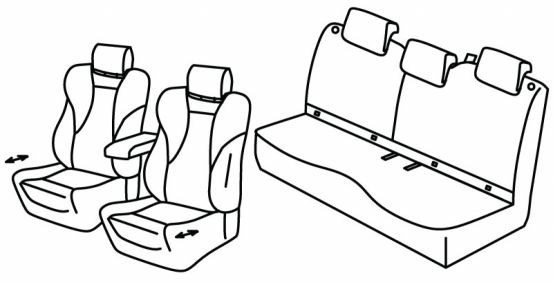 presvlake za sjedala odgovaraju za Mini Cooper, 2014> - 5 vrata