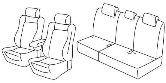 presvlake za sjedala odgovaraju za Mini Cooper, 2014> - Countryman, R60, facelift 2014 - 5 vrata