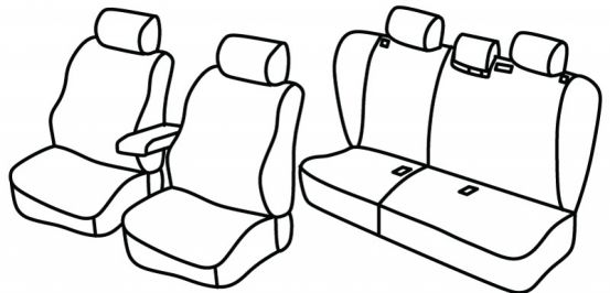 presvlake za sjedala odgovaraju za Mitshubisni Carisma 2, 1999>2003 - 5 vrata