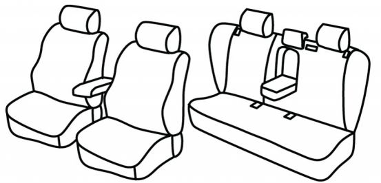presvlake za sjedala odgovaraju za Mitshubisni Carisma 2, 1999>2003 - 5 vrata