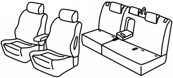 presvlake za sjedala odgovaraju za Mitshubishi Eclipse Cross, 2017> - 5 vrata