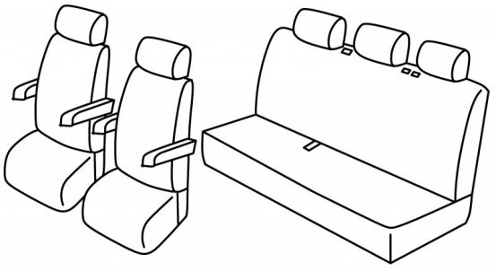 presvlake za sjedala odgovaraju za VW T6.1, 2019> - Facelift