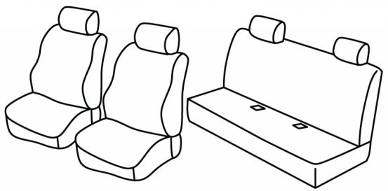 presvlake za sjedala odgovaraju za Mitsubishi L200/ Nissan Navara, 1996>2006