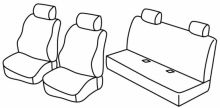 presvlake za sjedala za Mitsubishi L200/ Nissan Navara, 1996>2006