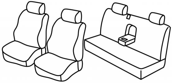 presvlake za sjedala odgovaraju za Mitshubishi L200, 2006>2015 - Pick Up