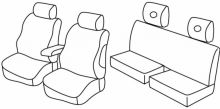 presvlake za sjedala za Mitsubishi L200, 2015> - Club Cab - 4 vrata