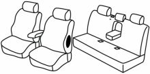 presvlake za sjedala za Mitsubishi L200, 2019> - Double Cab - 5 vrata