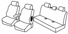 presvlake za sjedala za Mitsubishi L200, 2019> - Double Cab - 5 vrata