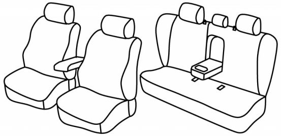 presvlake za sjedala odgovaraju za Mitsubishi Lancer 7, 2003>2007 - 5 vrata