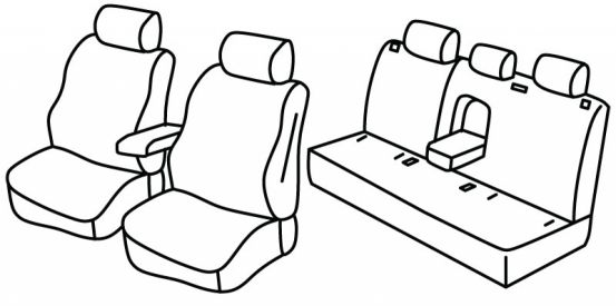 presvlake za sjedala odgovaraju za Mitsubishi Outlander, 2001>2006 - 5 vrata
