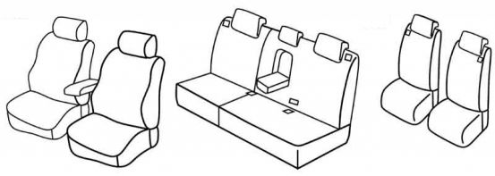 presvlake za sjedala odgovaraju za Mitsubishi Outlander, 2013>