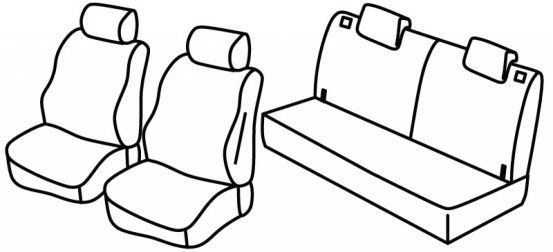 seat covers compatible for Mitsubishi Pajero Pinin, 1998>2006 - 5 door