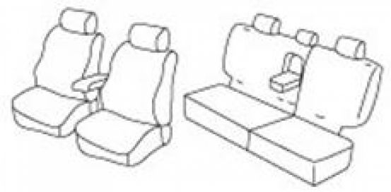 presvlake za sjedala odgovaraju za Mitsubishi Pajero, 2000>2006 - 5 vrata