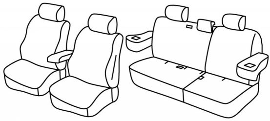 seat covers compatible for Mitsubishi Pajero, 2006> - 3 door