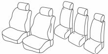 presvlake za sjedala za Nissan Almera Tino, 2000>2006