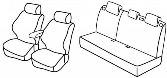 presvlake za sjedala odgovaraju za Nissan Juke, 2010>2019 - Trekking