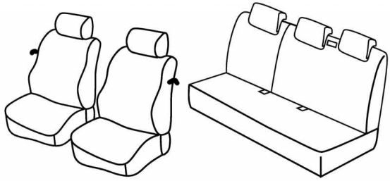 presvlake za sjedala odgovaraju za Nissan Micra 3, 2003>2007 - 3 vrata