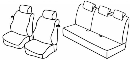 seat covers compatible for Nissan Micra 3, 2007>2010 - 3 door