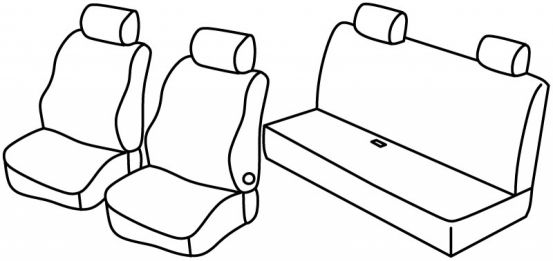 presvlake za sjedala odgovaraju za Nissan Navara 3, 2005>2015 - D40