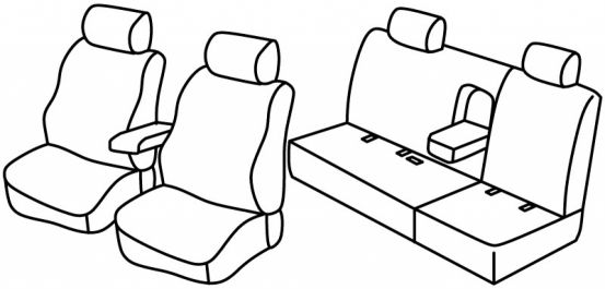 presvlake za sjedala odgovaraju za Nissan Navara 3, 2008> - D40, facelift