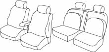 presvlake za sjedala za Nissan Navara 4, 2015> - King Club, Pick up - 4 vrata