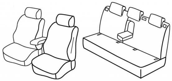 presvlake za sjedala odgovaraju za Nissan Note, 2004>2013 - E11