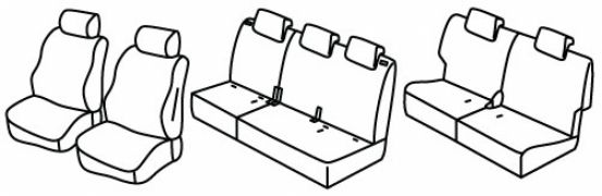 presvlake za sjedala odgovaraju za Nissan NV200, 2009>2021 - 5 vrata
