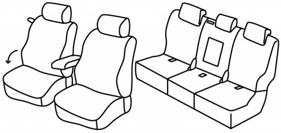 seat covers compatible for Nissan Pathfinder, 2004>2013