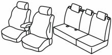 presvlake za sjedala za Nissan Qashqai+2, 2007>2014