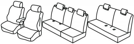 seat covers compatible for Nissan Qashqai+2, 2007>2014