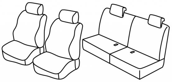 presvlake za sjedala odgovaraju za Nissan Terrano 2, 2002>2006 - Facelift - 5 vrata