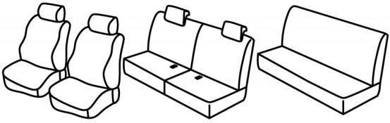 seat covers compatible for Nissan Terrano 2, 2002>2006 - Facelift - 5 door