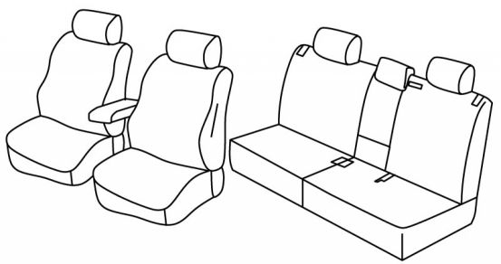 presvlake za sjedala odgovaraju za Nissan X-Trail, 2014>2022 - T32 - 5 vrata