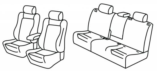 presvlake za sjedala odgovaraju za Nissan X-Trail, 2021> - T33, e-power, Tekna - 5 vrata