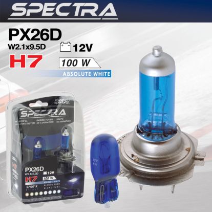 SET ŽARULJA ”SPECTRA” H-7 12V 100W + T10 PLAVE ŽARULJE