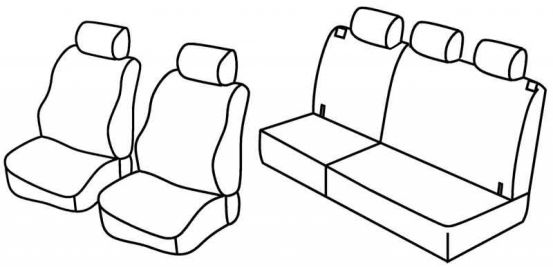 seat covers compatible for Opel Agila, 2000>2008 - A - 5 door