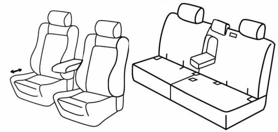 presvlake za sjedala odgovaraju za Opel Antara, 2006>2017 - Cosmo