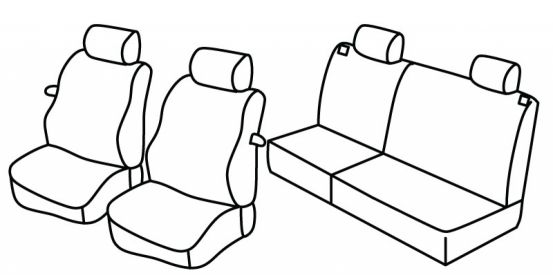 seat covers compatible for Opel Astra F, 1991>1998 - 3 door