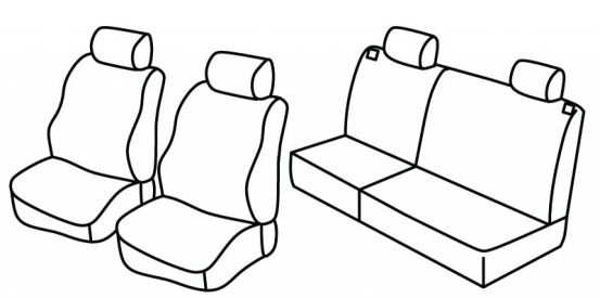 seat covers compatible for Opel Astra F, 1991>1998 - 5 door